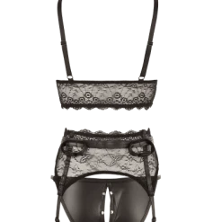 Cottelli Collection 3tlg. Dessous Set Mit Wetlook Und Nieten -Erotische Party Verkaufsladen 22133461021 Set Wetlook 600x600