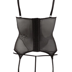Cottelli Collection Tüll Wetlook Strapscorsage -Erotische Party Verkaufsladen 26315201021 Strapscorsage schwarz 600x600