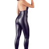 Cottelli Collection Sexy Wetlook-Overall -Erotische Party Verkaufsladen 27305101021 schwarzer Overall 600x600