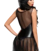 MeSeduce Wetlook-Kleid Mit Tüll -Erotische Party Verkaufsladen 5901854510125 SchwarzesMinikleid 600x600