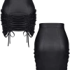 Demoniq Wetlook Rock Mit Schnürung -Erotische Party Verkaufsladen 5903819103601 Rock Wetlook 600x600