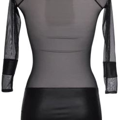Axami Minikleid Aus Wetlook Und Tüll -Erotische Party Verkaufsladen AX10001 Minikleid Netz 600x600