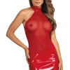 Axami Rotes Wetlook Kleid Mit Tüll -Erotische Party Verkaufsladen AX10080 Kleid rot 600x600