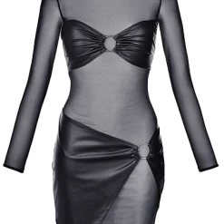 Axami Langärmliges Kleid -Erotische Party Verkaufsladen AX10094 kleid schwarz 600x600