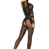 Beauty Night Fashion Ouvert Catsuit Mit Streifen -Erotische Party Verkaufsladen BN10490 Bodystocking mit Streifen 600x600