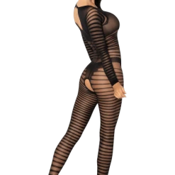 Beauty Night Fashion Ouvert Catsuit Mit Streifen