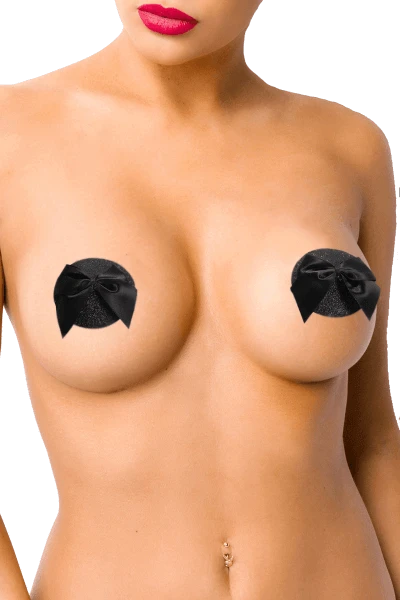 Bijoux Indiscrets Bijou Indiscrets - Nipple Pasties Glitter & Satinschleife 3 Bijoux Indiscrets Bijou Indiscrets - Nipple Pasties Glitter & Satinschleife