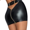 Noir Handmade Wetlook Rock Mit Reißverschlüssen -Erotische Party Verkaufsladen F219 Wetlook Rock 600x600