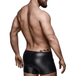 Noir Handmade Men Wetlook Shorts Mit Reißverschluss