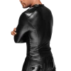 Noir Handmade Men Wetlook Zipper Mit Glänzenden Details -Erotische Party Verkaufsladen H052 Reissverschluss Shirt 600x600
