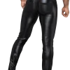 Noir Handmade Men Wetlook Hose Mit Netz-Einsätzen -Erotische Party Verkaufsladen H059 schwarze Hose 600x600