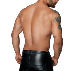 Noir Handmade Men Wetlook Bermuda Shorts