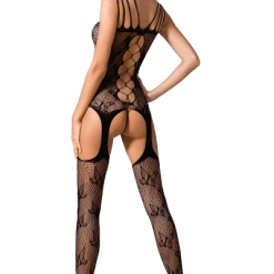 Passion- Exklusiv Bodystocking Mit Mustern Und Cutouts Ouvert