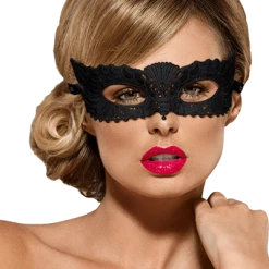 Obsessive Schwarze Augenmaske - Spitze