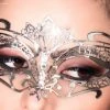 Chilirose Silberne Damen Maske - Messing -Erotische Party Verkaufsladen Silberne Damen Maske 2 600x600